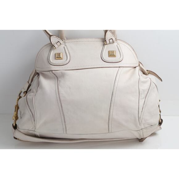 Vintage GIVENCHY Cream Leather Detachable Shoulder Strap Satchel Bag - Picture 11 of 15